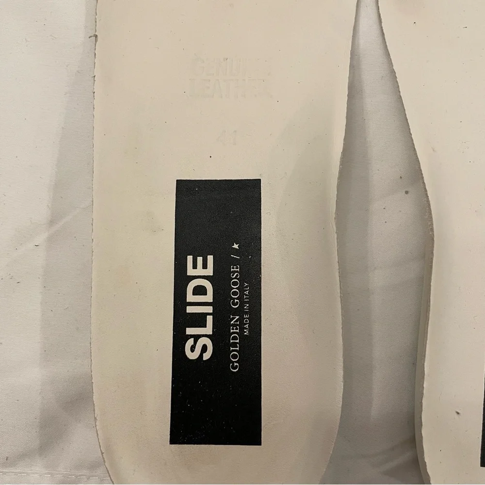 Golden Goose High Top Slide in Leather with Suede Details size 41, US Women's 11